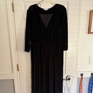 Baltic Born Black Velvet Maxi Dress - Women's